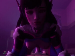 Посадил на член и трахнул D.Va в порно от первого лица