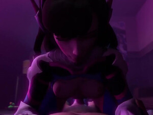 Посадил на член и трахнул D.Va в порно от первого лица