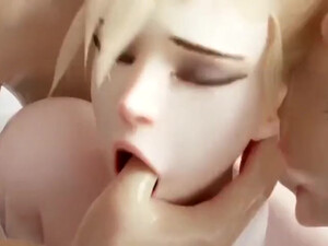 Порно в душе с красоткой mercy из игры ОверВотч