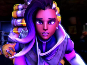 Шлюшку Sombra ебут в баре все, кому не лень