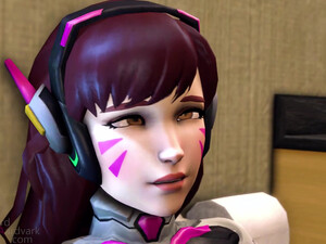 Молодая D.Va минетом расслабила бойфренда после работы