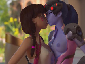 Чувственная встреча D.Va и Роковой вдовы - Ocboon