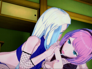 Наруто, хентай, тройничок с Сакурой и Ино