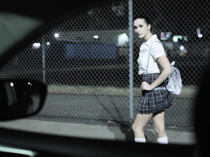 Брюнетка сосет возбужденный хуй любимого перед сексом