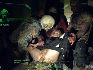 Анал порно где зомби ебут во все щели красотку с пышной попкой