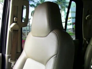 Сексуальная девушка решила сделать приятно водителю