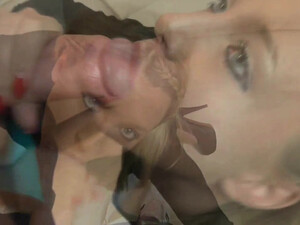 Шлюху возбуждает свежая сперма на лице