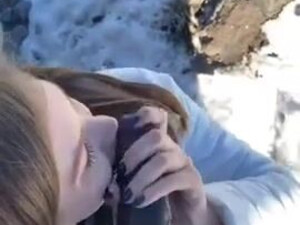 Public Pawg Outdoor Deepthroat Cum Swallow Cock Worship Cock Milking Blowjob Blonde Big Dick Balls Sucking Ball Worship BBC GIF