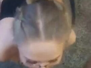 Master/Slave Deepthroat Cum GIF