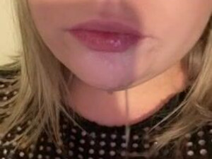 Spit Sloppy Huge Dildo Dildo Deepthroat Blowjob GIF