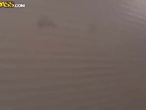 Young and cute russian brunette is giving blowjob to her bf